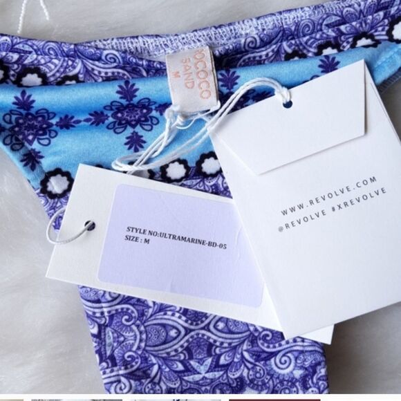 Rococo Sand x REVOLVE Tie Bottom Bikini in Ultra Marine (purple, blue) size smal - Picture 5 of 16